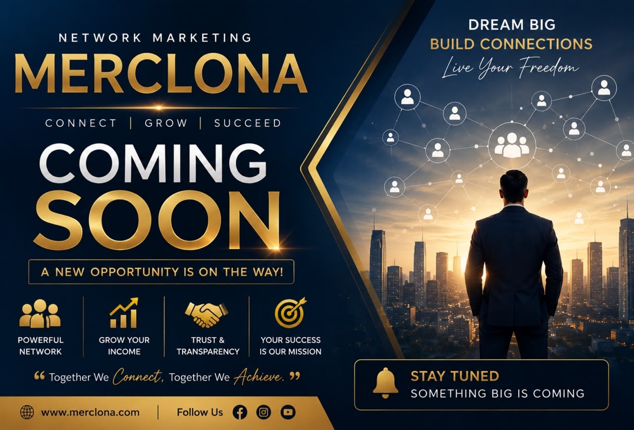 Merclona Network Marketing coming soon announcement