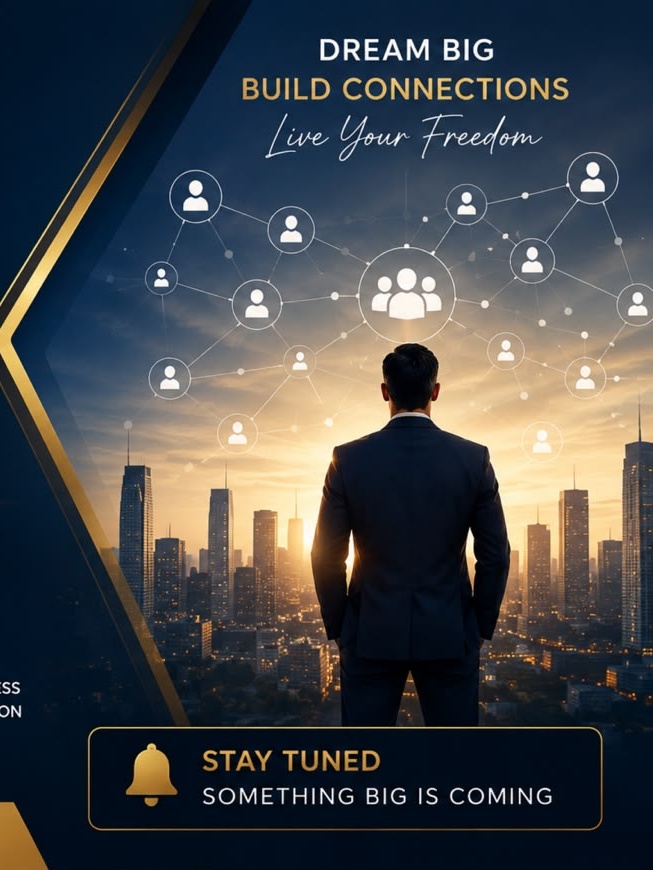 Businessman overlooking a connected city network